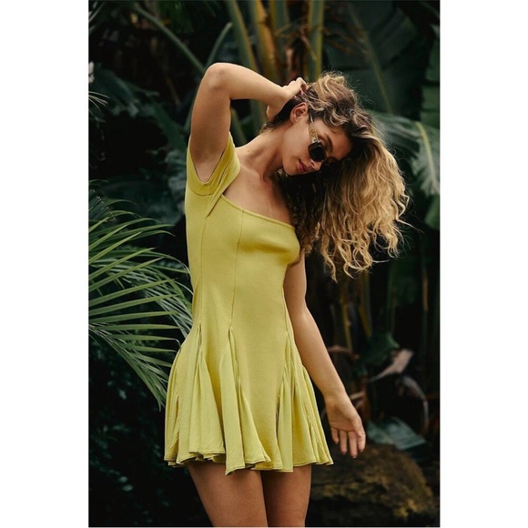Free People Free-est Lexi Mini Dress Flattering Capped sleeve Beach - Picture 2 of 9